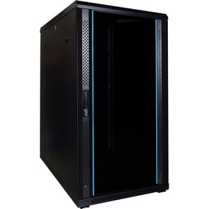 DSIT 22U serverkast met glazen deur 600x800x1200mm (BxDxH) - serverbehuizing - serverrack - 19 inch