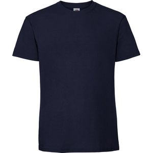 Fruit Of The Loom Mens Ringgesponnen Premium Tshirt (Donker Marine)