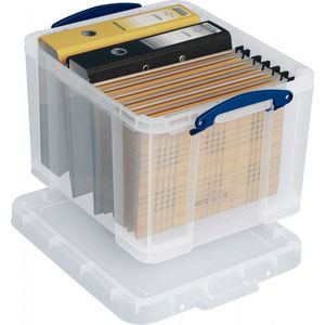 Really Useful Box opbergdoos - Opbergbox met deksel 35 liter - Transparant