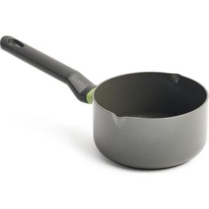 Keramische Steelpan 16 cm/15 l met Antiaanbaklaag - Schenktuit - Inductie - PFAS-vrij - Grijs - Ovenbestendig - Vaatwasmachinebestendig