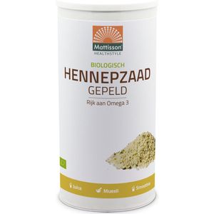 Mattisson - Biologisch Hennepzaad Gepeld - Hennepzaad bevat Omega 3, Eiwitten & Vezels - 800 gram