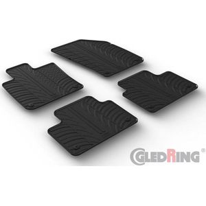 Gledring Rubbermatten passend voor Volvo V60 II 2018- (T profiel 4-delig + montageclips)