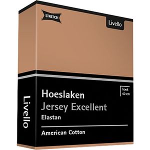 Livello Hoeslaken Jersey Excellent Caramel 250 gr 180x200 t/m 200x220