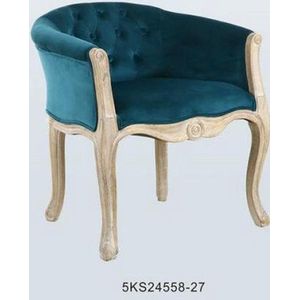 Nachtkastje - bed header linen rubberwood 160x10x120 turquoise - turquoise