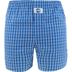 DEAL heren wijde boxershort check blauw 192256