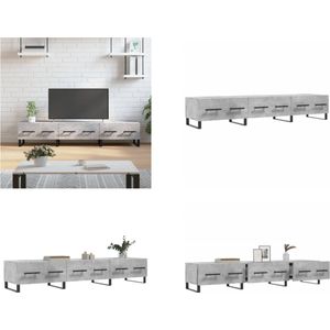 vidaXL Tv-meubel 150x36x30 cm bewerkt hout betongrijs - Tv-meubel - Tv-meubelen - Tv Kast - Opbergkast