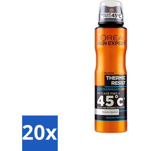 L'Oréal Men Expert Deo Spray - Deodorant - Thermic Resist - 150 ml - Bulkverpakking - 20 stuks