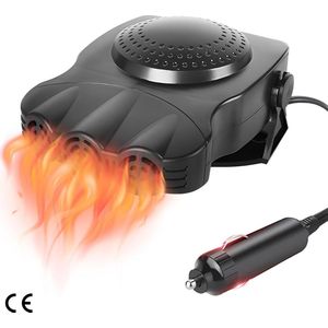 Draagbare 12V Auto Heater - Autoverwarming - Auto Ontdooier - Voorruitverwarming - 200W Auto-Ventilatorkachel met Sigarettenaansteker - Efficiënte Defogger voor Voorruit - Ideaal voor Auto, Kamperen, Vrachtwagen, Taxi en Bus