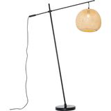 QAZQA rafael - Oosterse Vloerlamp | Staande Lamp - 1 lichts - H 163 cm - Naturel - Buitenverlichting