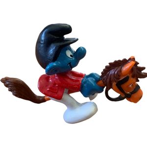 Smurf met Hobbelpaard - Schleich paard - Speelfiguurtje - 40214