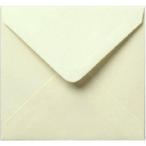 200 Luxe Vierkante enveloppen - 15,5 x 15,5 cm - 110grms - Créme - 155x155mm vierkant - voor 15x15 kaarten