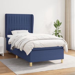 vidaXL Boxspring - 80x200 cm - Blauw - Inclusief Matras Boxspringbed - Boxspring - Bed - Slapen - Nacht
