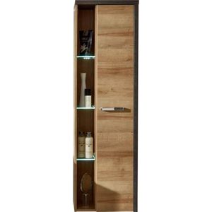 Badkamerkast - Opbergkast met Spiegel - 48 x 160 x 31 cm