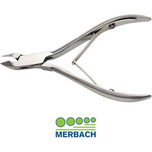 Merbach vellentang, dubbel scharnier, recht snijvlak 5 mm, dubbele veer, 10 CM- 10 x 1 stuks voordeelverpakking