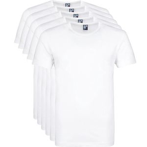 Alan Red - Giftbox Derby O-Hals T-shirts Wit (5Pack) - Heren - Maat S - Regular-fit
