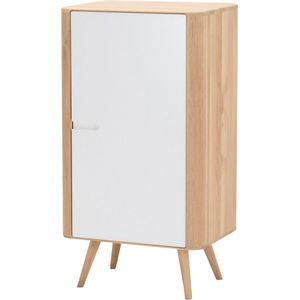 Gazzda Ena cabinet houten opbergkast whitewash - 60 x 110 cm