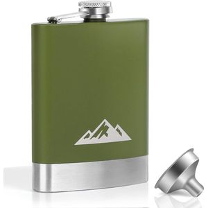 heupfles, 8oz/227 ml roestvrijstalen heupfles met trechter, heupfles, cadeau voor mannen, outdoor heupfles voor wandelen, bruiloft, camping, klimmen, picknick