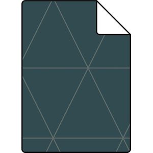 Proefstaal Origin Wallcoverings behang grafische driehoeken blauw - 26,5 x 21 cm - 347715-S