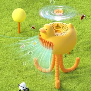 WizBay Premium Select® Kids Duck Shake Head 130º Draaibare Mini Fan - Hand Ventilator - High Volume Air 3 Standen - Octopus Voet - Universeel Inzetbaar - USB Oplaadbaar - Kleur Geel