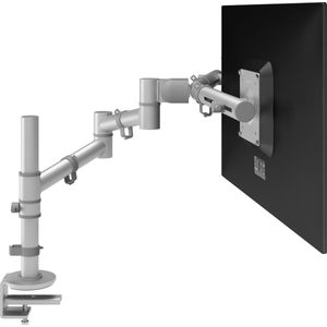 Dataflex Viewgo Monitorarm - Zilver - 2 Schermen - Dubbele Monitorarm