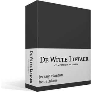 De Witte Lietaer - Jersey elastan - Hoeslaken - Lits-jumeaux - 160x200/220 cm - Ebony