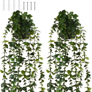 Set van 2 Kunstmatige Hangende Planten met Potten