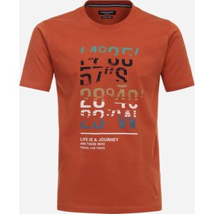 CASA MODA comfort fit heren T-shirt - oranje - Maat: XL