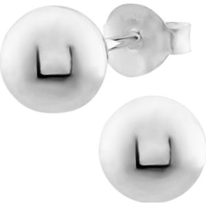 Zilveren oorbellen | Oorstekers | Zilveren oorstekers, gladde bol