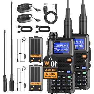 Walkie Talkie 999 kanalen multifrequentie-portofoon met zaklamp Type-c USB-oplaadstation - avontuur outdoor kamperen familie (2 stuks)