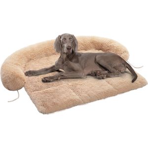 One stop shop - Luxe Hondenmat Extra Comfy - Hondenmand Donut - Hondenbed - Hondendeken Bank - 105 x 95 cm - Dierenkussen voor hond of kat - Beige