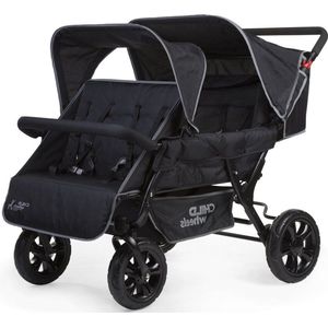 Childhome Two By Two - Wandelwagen - Meerlingwagen - Inclusief regenhoes en zonnekap