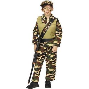 Kostuum leger jongen action air force met pet - Maat 128