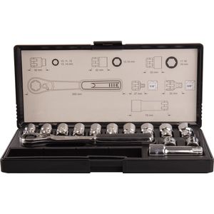 Makita B-65595  6-GL 14-delig Dopsleutelset