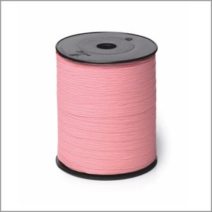 Premium Paperlook Lint - Krullint - Roze - Cadeaulint - Met Relief - rol van 10mm x 250 meter