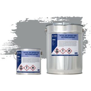 Wixx 2K Epoxy 550 Betonverf - 10L - RAL 7042 | Verkeersgrijs A