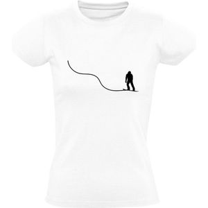 Snowboard Dames T-shirt | sport | wintersport | snowboarden | Wit