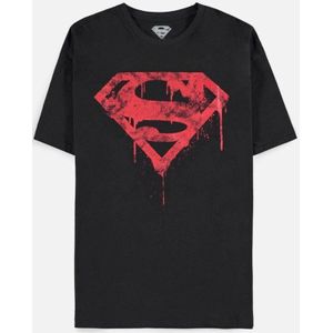 DC Comics Superman Heren Tshirt -2XL- Graffiti Logo Zwart