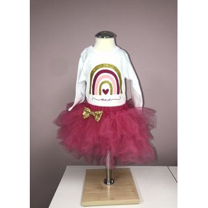Verjaardagset-birthday-tutu-pink-regenboog-kleedje-rainbow-one-eerste verjaardag (mt 74)