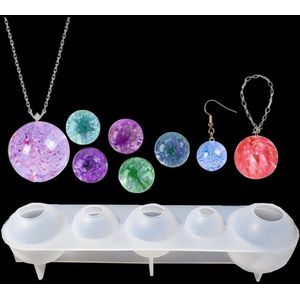 Kraal Hars Mould Cabochon Gem Siliconen Mallen Epoxy Eieren Bal Mallen Bol Gieten Mallen Voor DIY Sieraden Maken