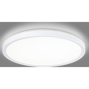 Navaris LED plafondlamp - Ronde lamp voor aan het plafond - Ultra plat - Met indirecte verlichting - Moderne Plafonniere - 19 x 19 x 2,5 cm - 12W