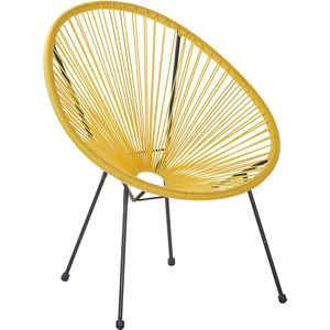 Beliani ACAPULCO II - Tuinstoel - Geel - PE rotan