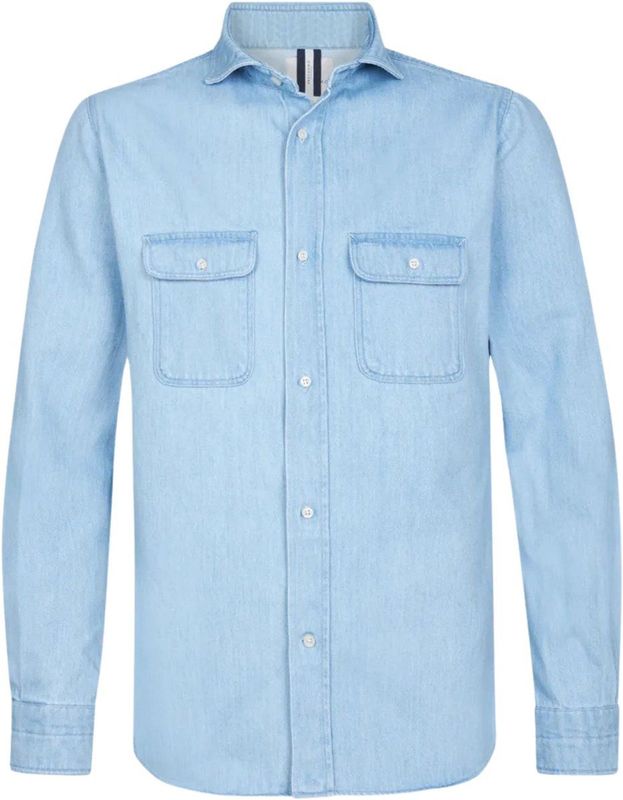 Profuomo - Vest Blauw Profuomo Overshirts Blauw Ppwf10007