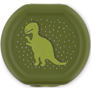 Trixie Set van twee snackdoosjes met clip - Mr. Dino - Makkelijk te openen – BPA-vrij – Voor School en Onderweg