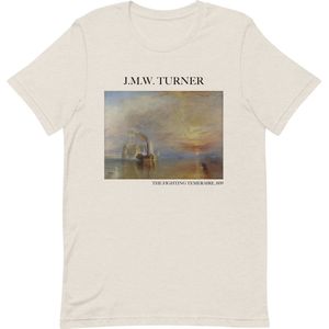 J.M.W. Turner 'De vechtende Temeraire' (""The Fighting Temeraire"") Beroemd Schilderij T-Shirt | Unisex Klassiek Kunst T-shirt | Heather Dust | M