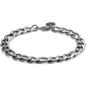 Lucleon - Heren - Roestvrij Staal Schakelarmband - Staal