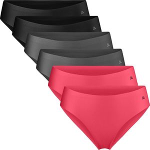DANISH ENDURANCE Naadloze Bikini Slips voor Dames- Sporten & Iedere dag- 6-pack- Veelkleurig- XL
