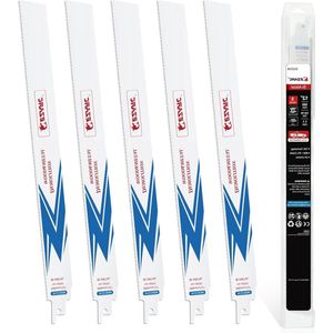 30 cm bimetalen reciprozaagbladen 14+18TPI voor staalsloop R1210DM (5-Pack) - Set reciprozaagbladen