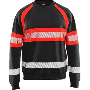 Blaklader Sweater High Vis 3359-1158 - Zwart/High Vis Rood - XXXL