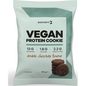 Body&Fit Vegan Protein Cookies - Double Chocolate - Eiwitsnack - (12x50 gram)