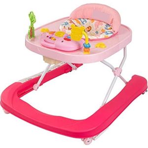 Loopstoel baby - Loopstoel met schommelfunctie - Loopstoeltje baby - Roze